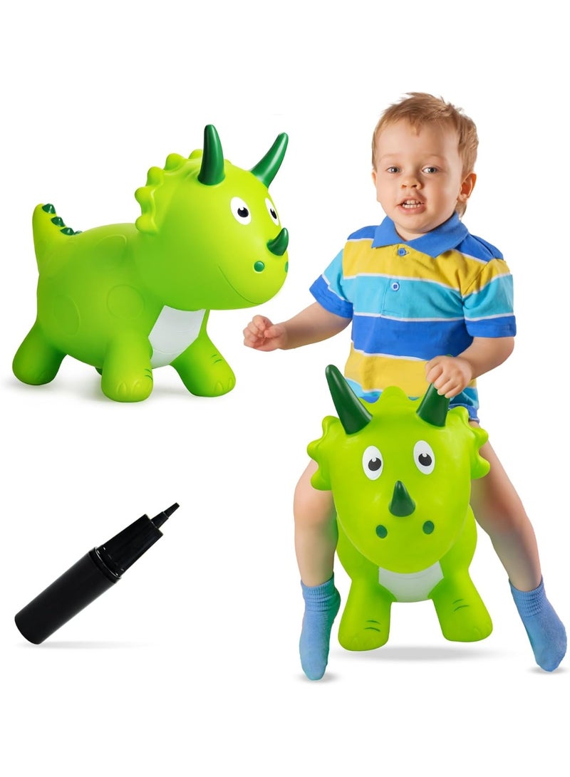 ميكسد قادوس حصان نطاط على شكل ديناصور، حصان نطاط، قادوس حيوانات نطاطة للأطفال الصغار أو الأطفال، ركوب على ألعاب القفز المطاطية - Image 5