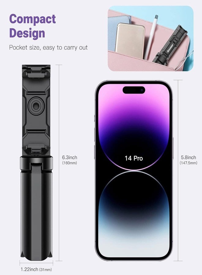 Anozer Mini Tripod with Universal Phone Holder & Cold Shoe, Lightweight Phone Stand & Camera Tripod, Compatible with iPhone 14 Pro Max/14 Pro, GoPro, Webcam, Mini Projector - Image 2