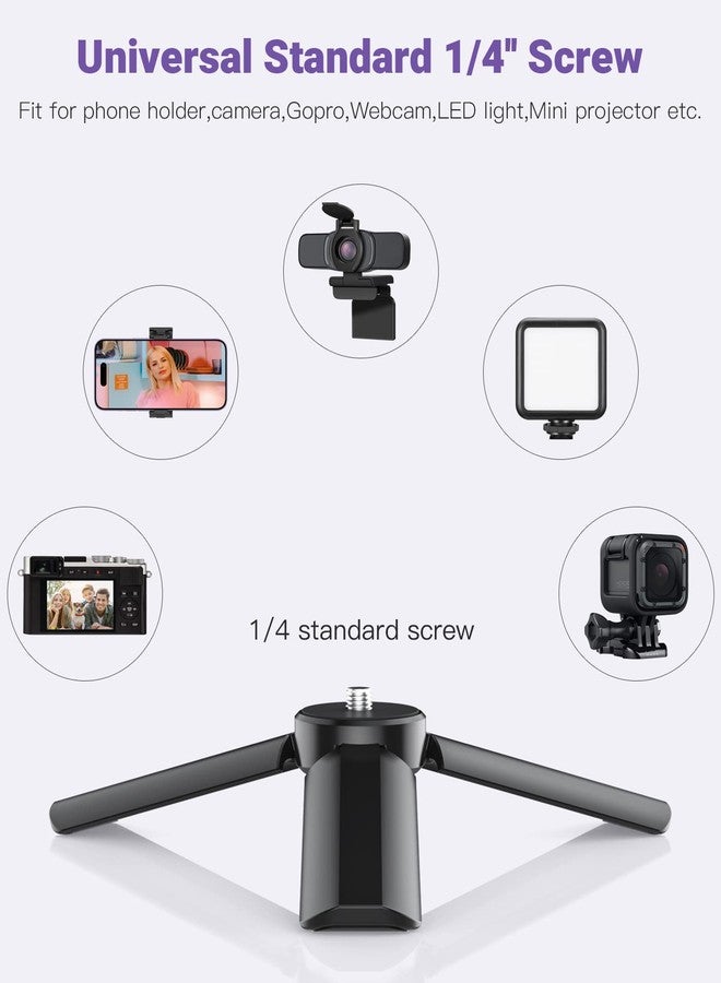 Anozer Mini Tripod with Universal Phone Holder & Cold Shoe, Lightweight Phone Stand & Camera Tripod, Compatible with iPhone 14 Pro Max/14 Pro, GoPro, Webcam, Mini Projector - Image 5