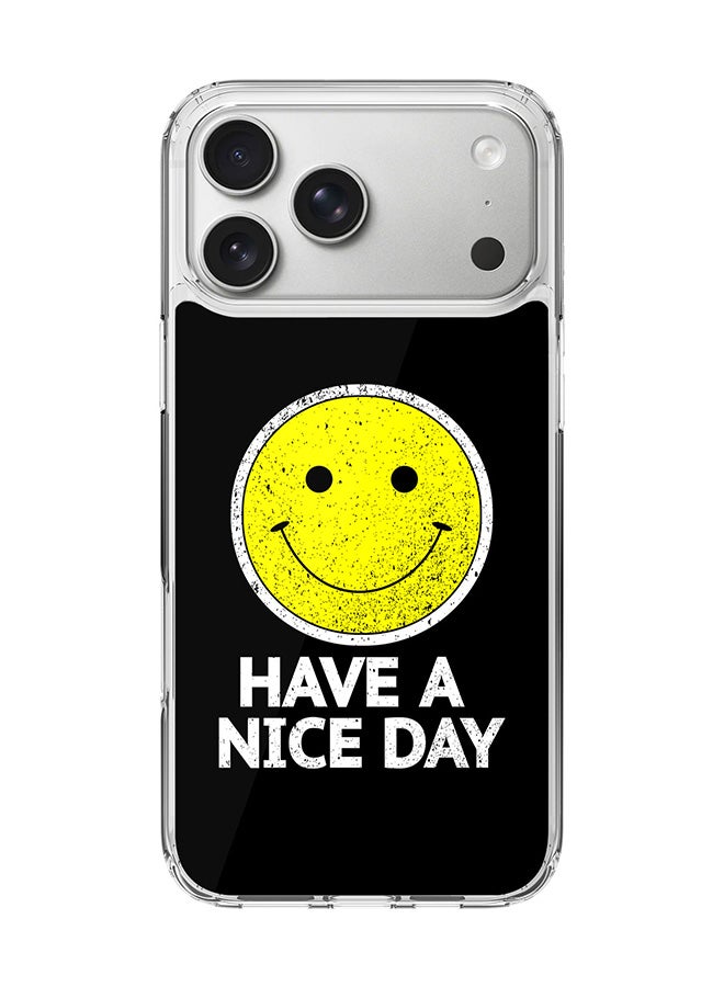 Stylizedd Classic Clear MagSafe Case for iPhone 17 Pro Max , Hybrid Soft Case Flexible Edges Anti Drop TPU PC Gel Thin Transparent Cover [ Designed for iPhone 17 Pro Max ] - Have a nice day