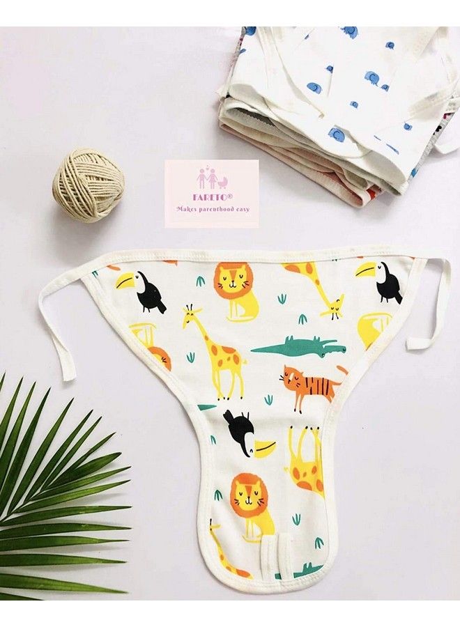 FARETO حفاضات قطنية ناعمة للغاية لحديثي الولادة 12 طبقة مفردة؛ قابلة للغسل؛ قابلة لإعادة الاستخدام (06 أشهر)(ألوان وتصاميم مختلطة) - Image 4