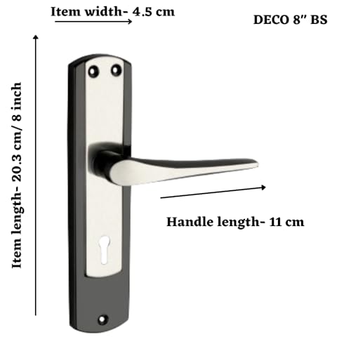 Sardar Deco 8 Inch Iron Main Door Lock Set - Single Turn Lock & 2 Keys/Mortice Lock for Home/Office/Hotel - Image 2