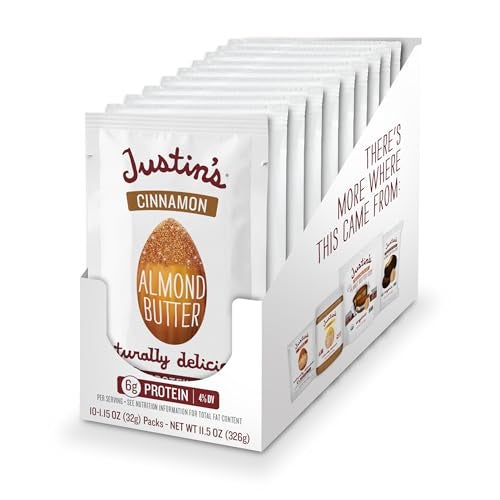 Justin's Cinnamon Almond Butter Squeeze Packs, Gluten-free, Non-GMO, Responsibly Sourced, 11.15 Ounce (Pack of 10) - Image 3