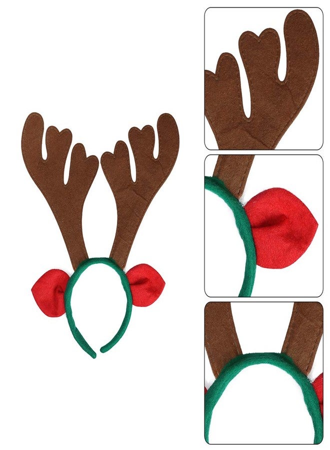 Max Fun 12Pcs Christmas Reindeer Antlers Headband Deer Antler Headbands for Christmas Holiday Photo Booth Props Kid's Party Favors - Image 4