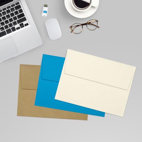 LUXPaper A7 Invitation Envelopes | Peel & Press | 5 1/4" x 7 1/4" | Natural Linen | 80lb. Text | 50 Qty - Image 2