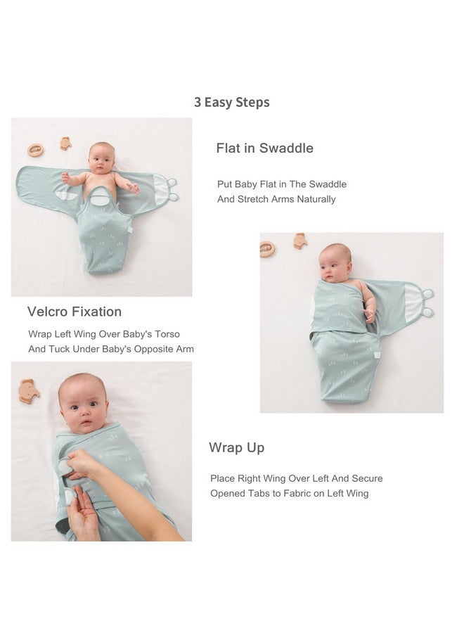 انسولار لفافة قماط الطفل المعزولة، بطانية قماط للمواليد الجدد والرضع، مجموعة قماط قابلة للتعديل للأولاد والبنات، كيس نوم ناعم من القطن للأطفال، عبوة من 3 قطع (صغير (0-3 أشهر)، قوس قزح) - Image 5