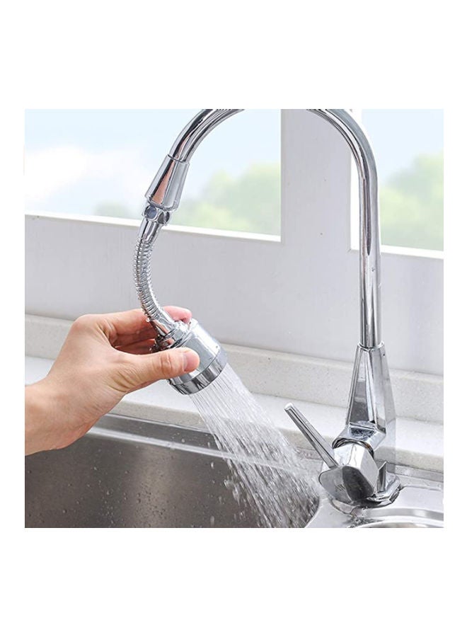 360 Degree Rotating Faucet Sprayer Silver 18.6x10.8x5.5cm - Image 2