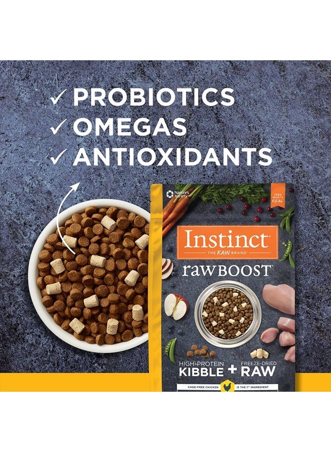 Instinct طعام الكلاب الجاف الطبيعي Raw Boost Grain Free Recipe with Real Chicken، كيس 4 رطل - Image 5