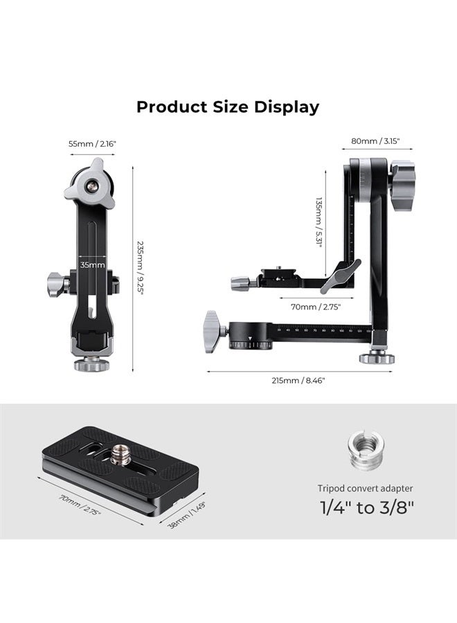 K&F Concept رأس حامل ثلاثي القوائم المحسن، زيت تشحيم حصري، رأس جيمبال من سبائك الألمنيوم CNC بالكامل، ضبط أفقي ورأسي دقيق، سعة تحميل قصوى تبلغ 44.09 رطل/20 كجم. - Image 4