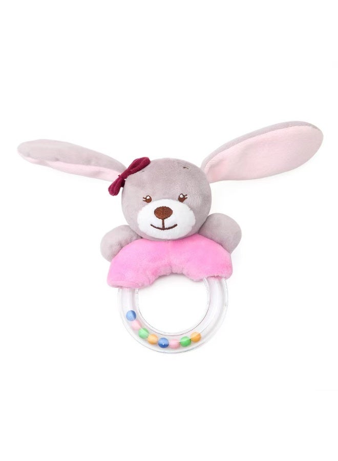 bbsky Cute And Creative Cartoon Rabbit Hand-Cranked Ring And Rattle Baby Plush Toy - Image 1