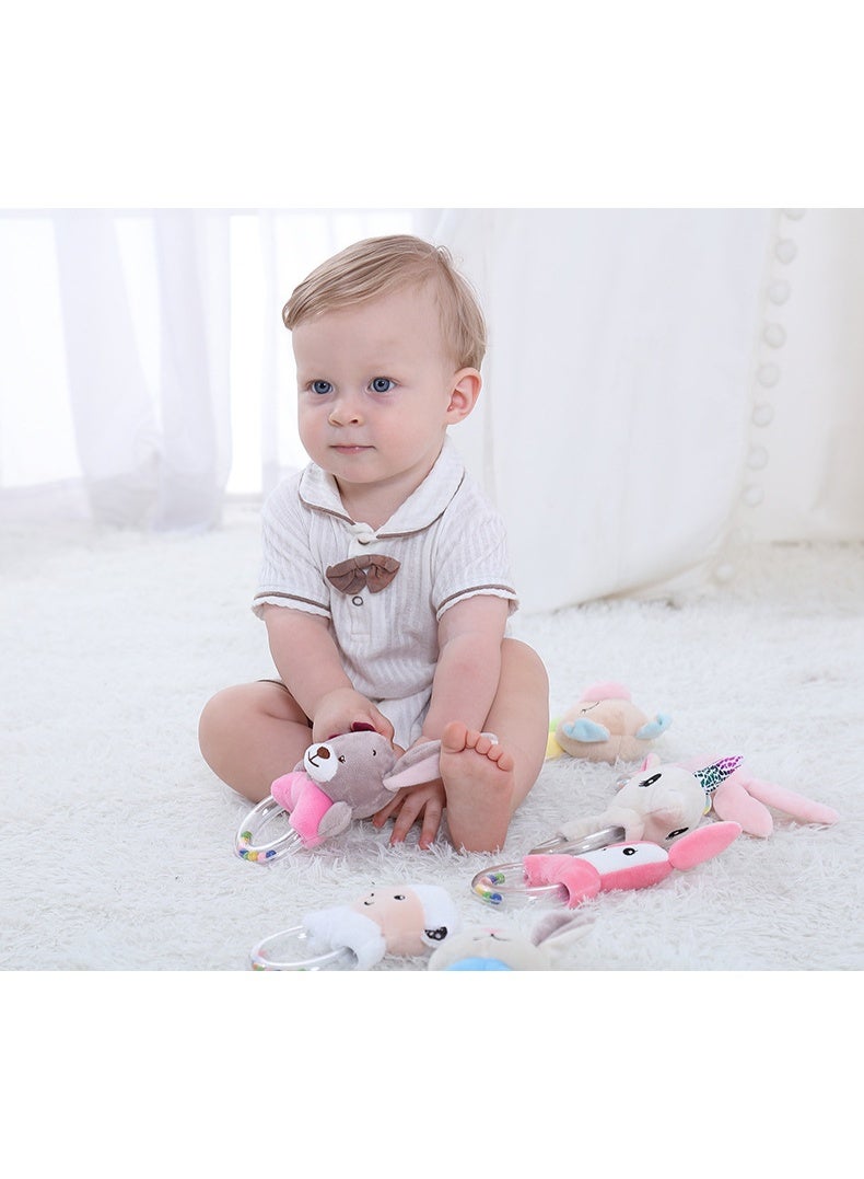 bbsky Cute And Creative Cartoon Rabbit Hand-Cranked Ring And Rattle Baby Plush Toy - Image 5