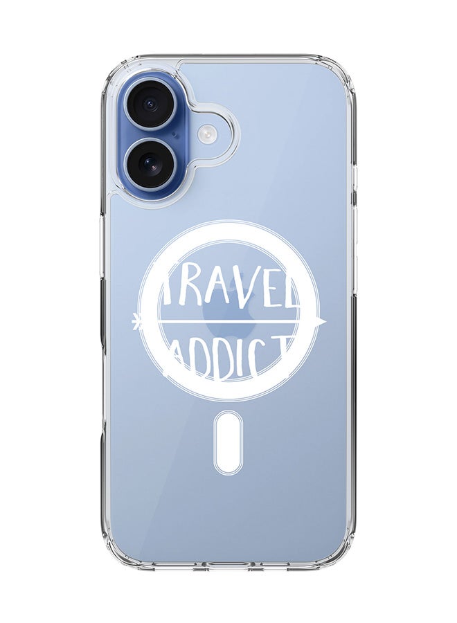 Stylizedd Classic Clear MagSafe Case for iPhone 17 , Hybrid Soft Case Flexible Edges Anti Drop TPU PC Gel Thin Transparent Cover [ Designed for iPhone 17 ] - Travel Addict