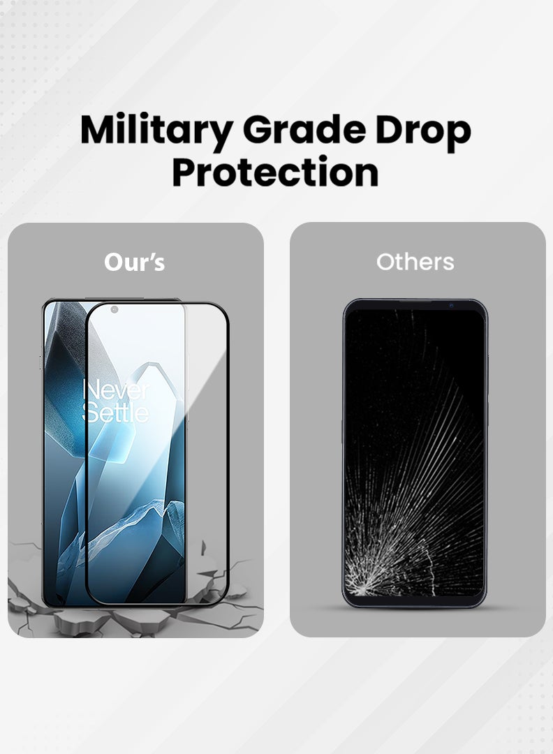 YJS Screen Protector For OnePlus 13 6.82 Inch 9H Hardness Tempered Glass Film, Bubble Free Easy Installation, Full Coverage, Anti Scratch And Touch Sensitive - Image 4