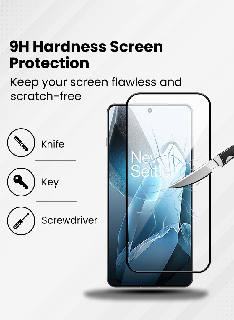 YJS Screen Protector For OnePlus 13 6.82 Inch 9H Hardness Tempered Glass Film, Bubble Free Easy Installation, Full Coverage, Anti Scratch And Touch Sensitive - Image 3