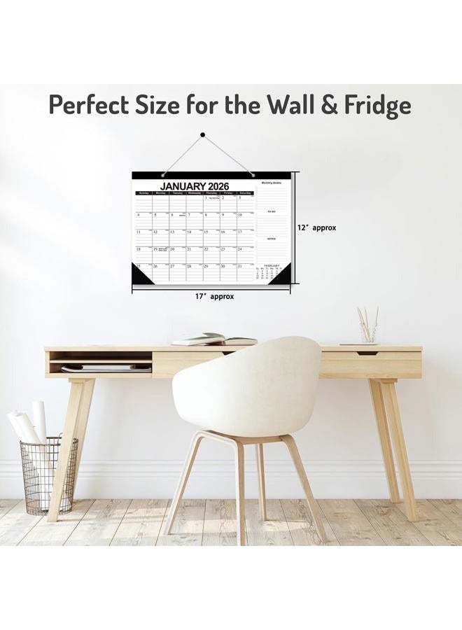 Dayvorax Desk Calendar 2025-2026, 18 Months Academic Calendar, Jul. 2025 - Dec. 2026, 17" × 12" Desktop Calendar with Julian Date, Corner Protectors, Thick Paper for Home Office - Image 2