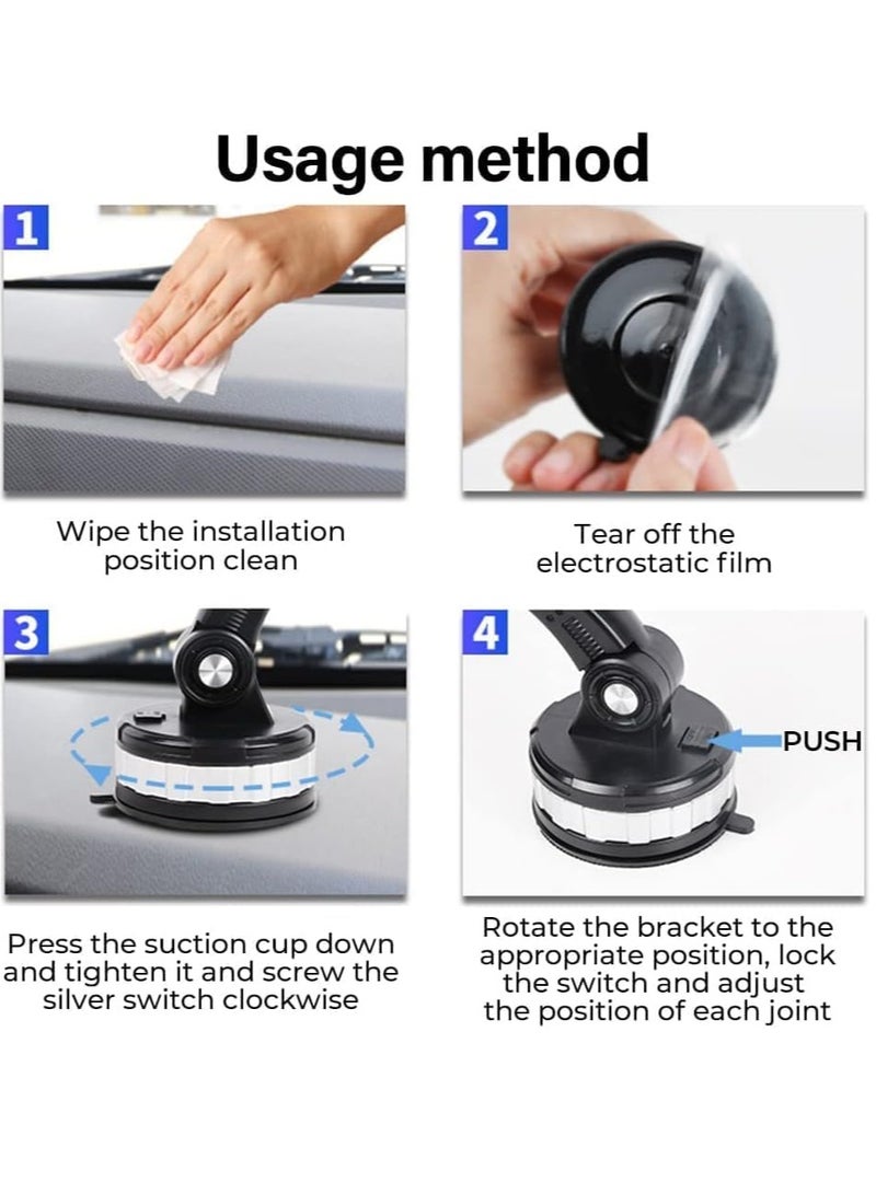 ELTRAZONE Phone Mount for Car Center Console – Super Adsorption Suction Cup Holder, Universal Mobile Mount for Dashboard & Console, Gray - Image 5