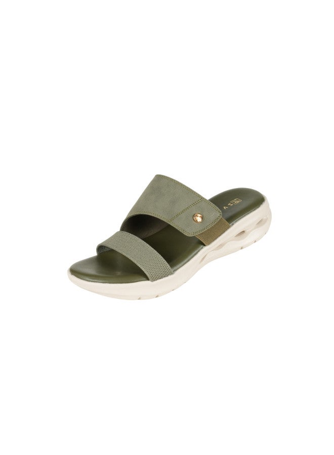 ZAYNA 221-287 Zayna Ladies Casual Sandals 23ABT59E Green - Image 1