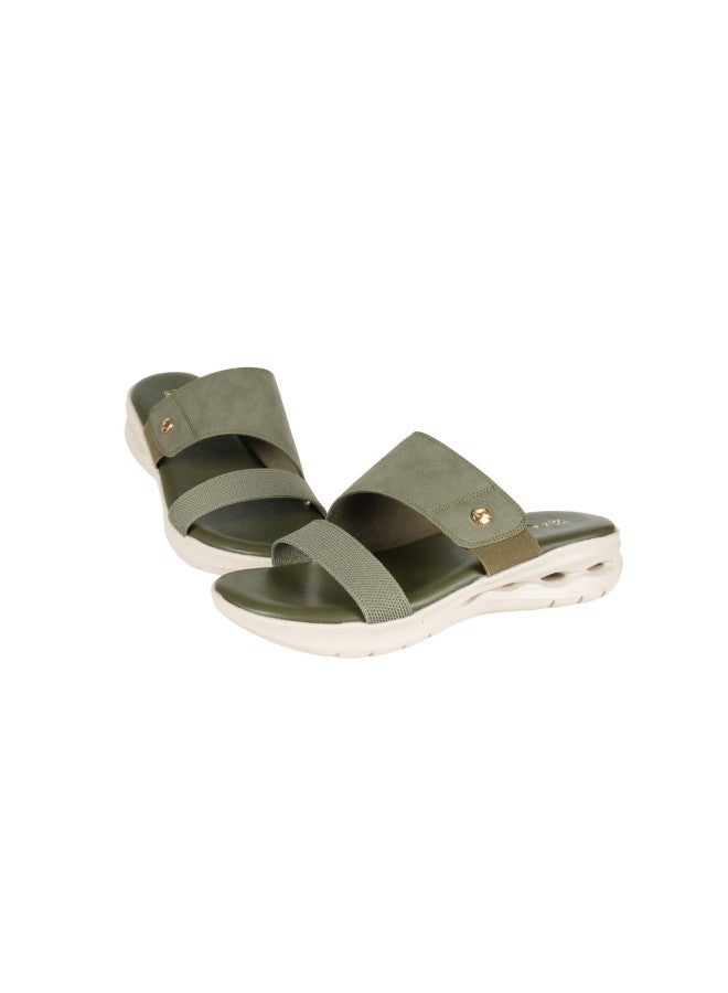 ZAYNA 221-287 Zayna Ladies Casual Sandals 23ABT59E Green - Image 3