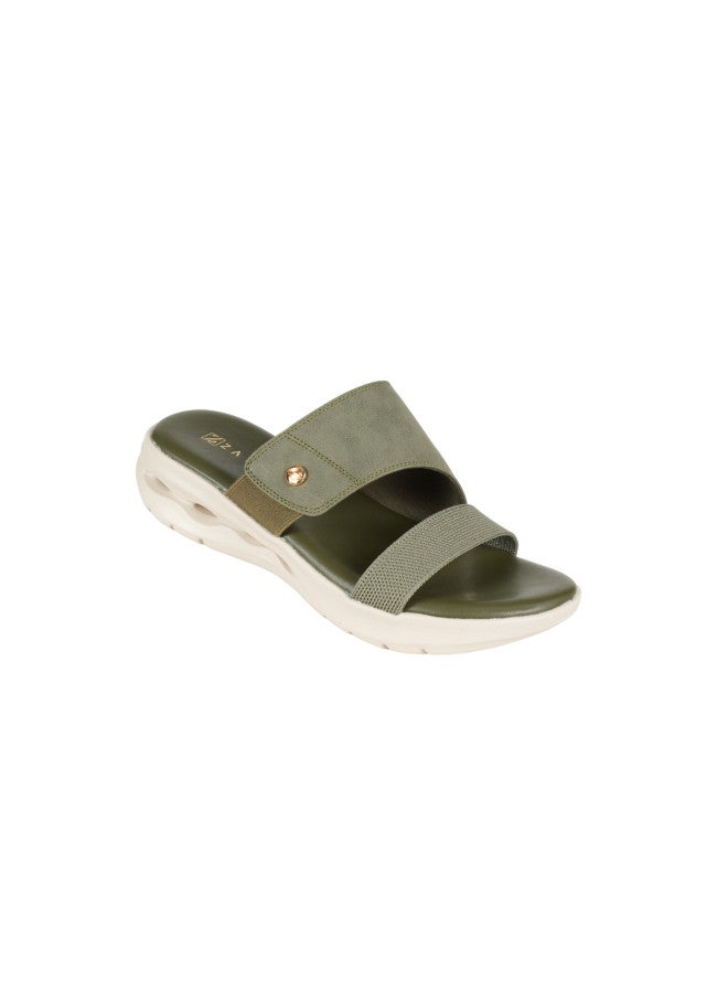 ZAYNA 221-287 Zayna Ladies Casual Sandals 23ABT59E Green - Image 2