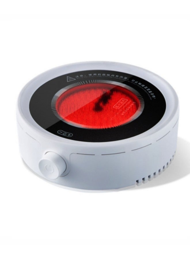 GGEROU سخان قهوة كهربائي صغير، موقد إبريق شاي كهربائي محمول، سخان قهوة من السيراميك الكهربائي، أبيض - Image 1