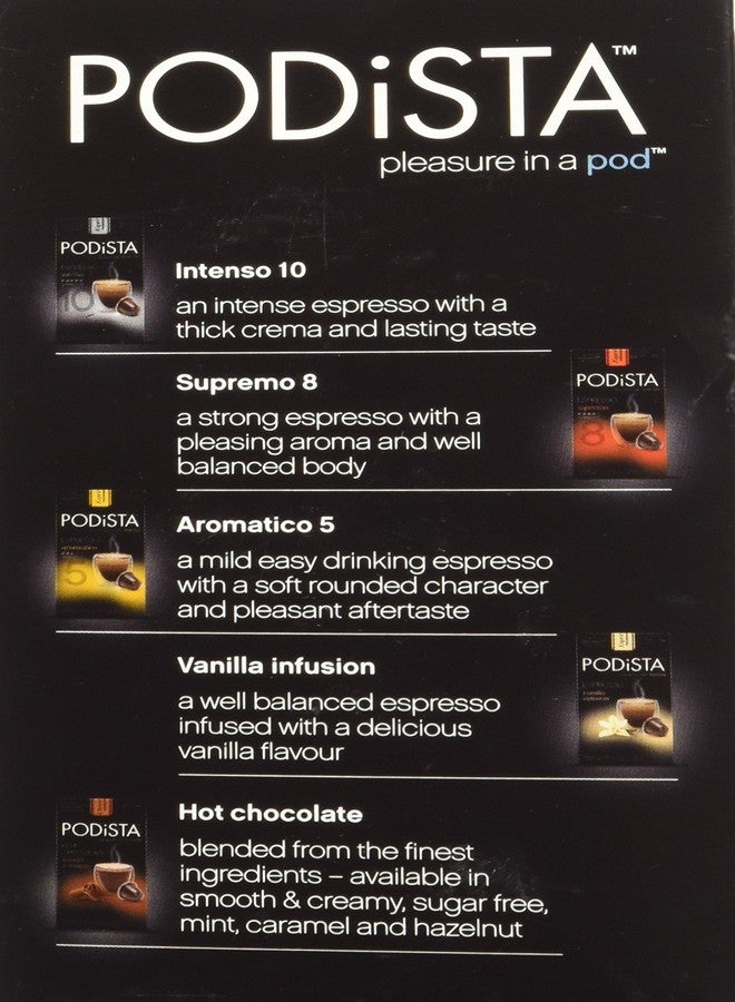 PODiSTA Hot Chocolate Nespresso Compatible Capsules Hot Cocoa Pods - Sugar Free - 10 Pod Package - Image 2