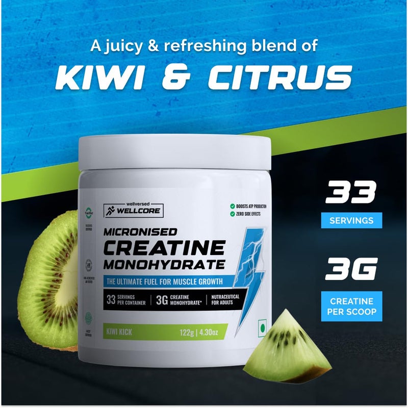 Wellcore Creatine Kiwi Kick 122g Pack of 2 - Image 3