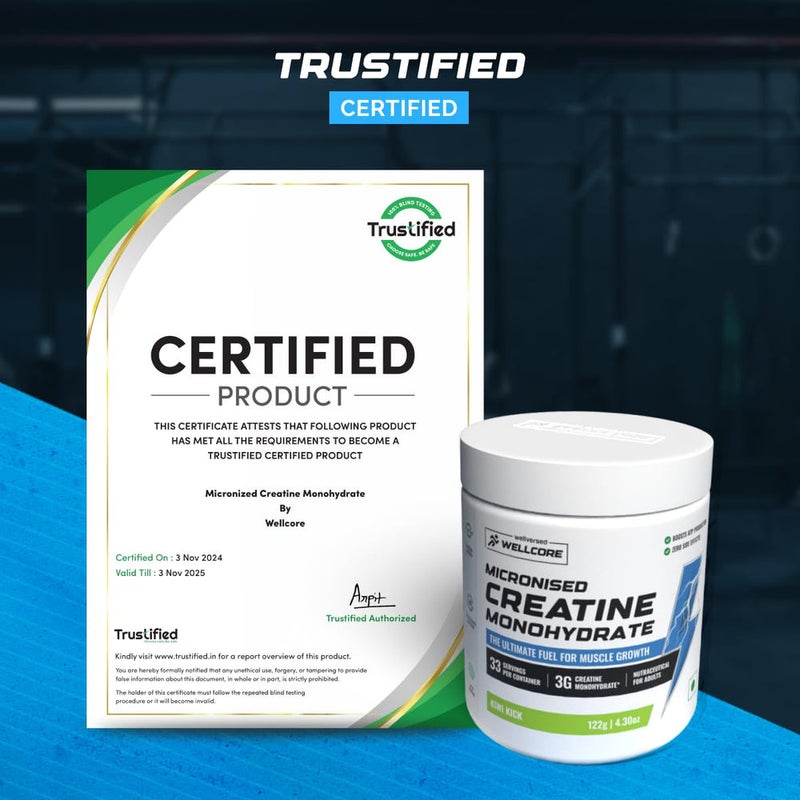 Wellcore Creatine Kiwi Kick 122g Pack of 2 - Image 4