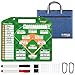 lrjrizzo Magnetic Baseball Lineup BoardBaseballs Lineup Cards Baseball Lineup Board for Dugout Baseballs Clipboard for Coaches Softball Coach Must Haves Marker Boards Baseball Coaching AccessoriesGreen - Image 3