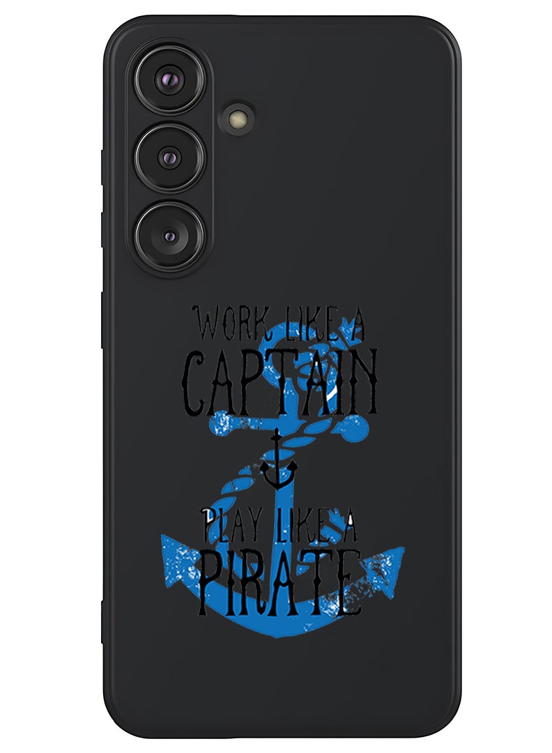 Theodor Protective Slim Fit Case Liquid Silicone Cover with Full Body Protection Anti-Scratch Shockproof Case For Samsung Galaxy S25 Plus (Black) - Work like a Captain  - Image 1