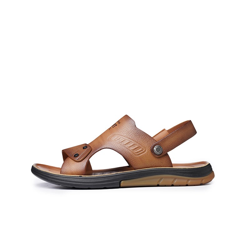 LAORENTOU Beach Sandals Men's Brown/Khaki - Image 1