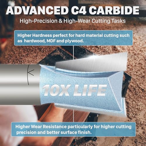 KEENTECH Router Bits, Carbide Tipped 7-Degree Dovetail Bit for Joinery, Industrial Grade Blue Cutting Tools for Woodworking (1/4 Inch Shank x 5/8 Inch Diameter x 55/64 Inch Depth, KT030358074) - Image 4