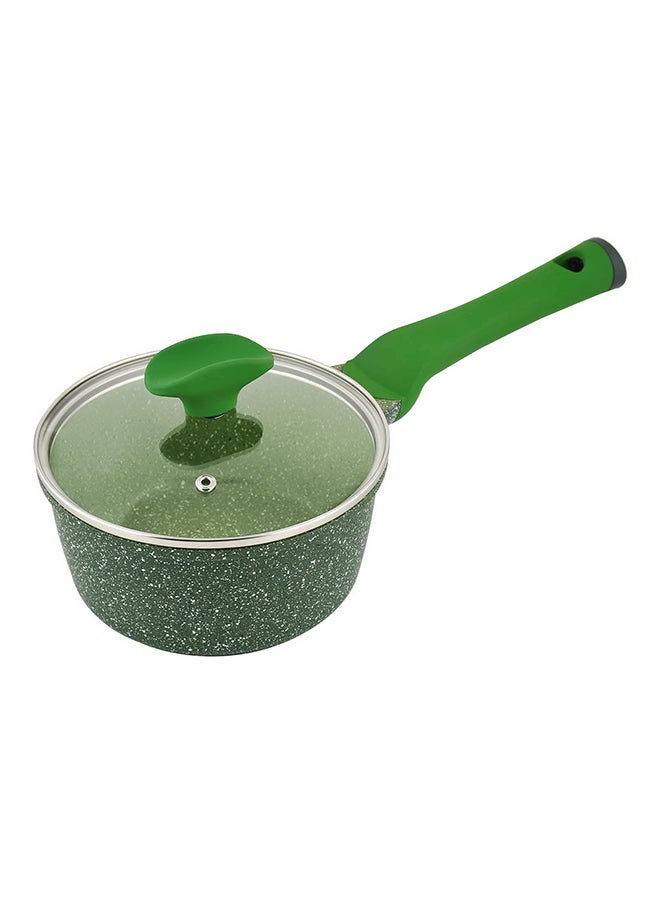 Prestige Granite Non-Stick Aluminium Sauce Pan With Lid Green - Image 2
