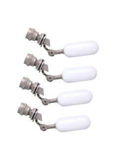 Float Ball Valve, 1/2 Inch Mini Plastic Water Float Ball Valve with Adjustable Arm for Automatic Water Level Control of Water Tank (4 Pack)