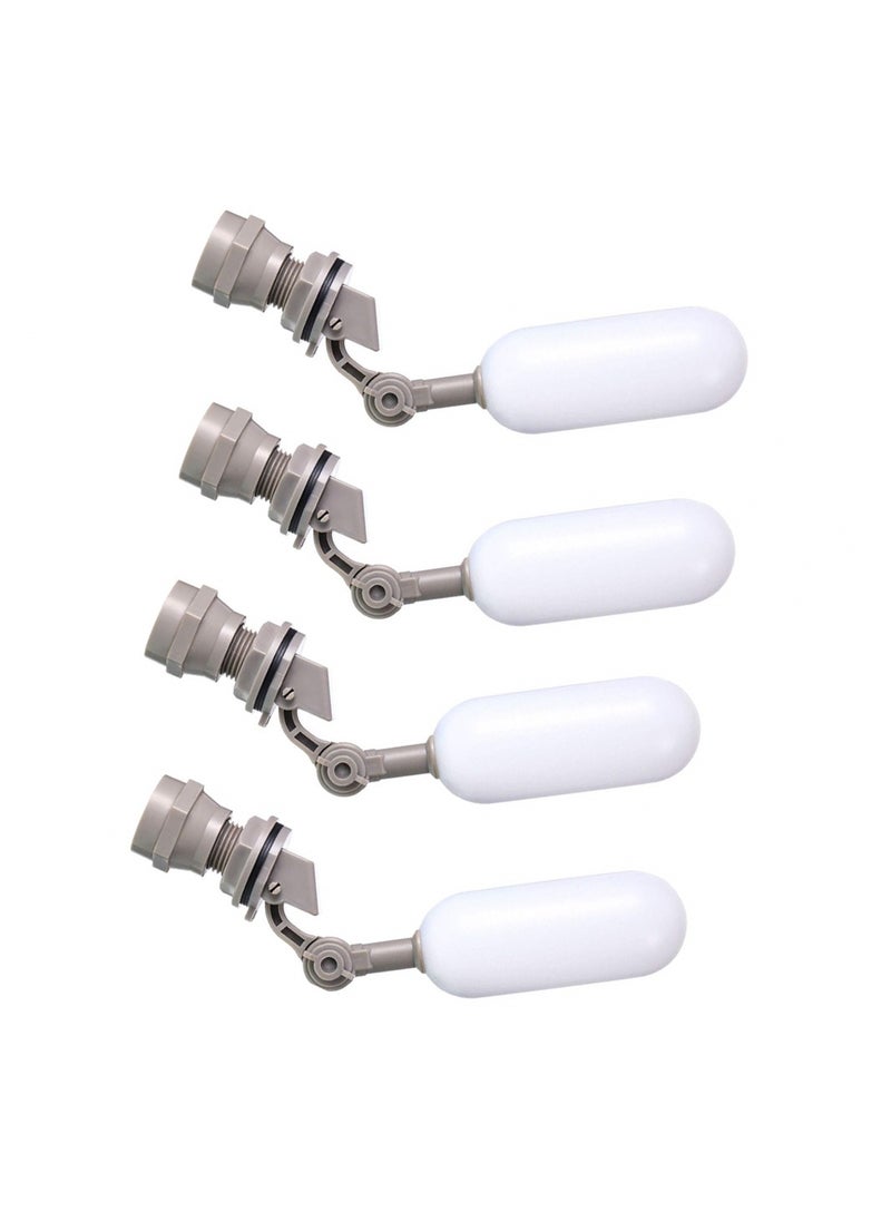 SYOSI - Float Ball Valve, 1/2 Inch Mini Plastic Water Float Ball Valve with Adjustable Arm for Automatic Water Level Control of Water Tank (4 Pack) - Image 1