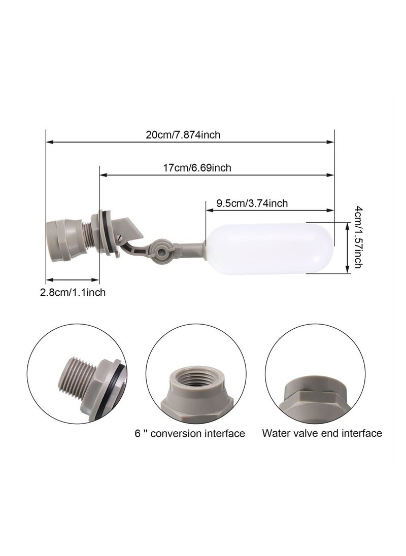 SYOSI - Float Ball Valve, 1/2 Inch Mini Plastic Water Float Ball Valve with Adjustable Arm for Automatic Water Level Control of Water Tank (4 Pack) - Image 1