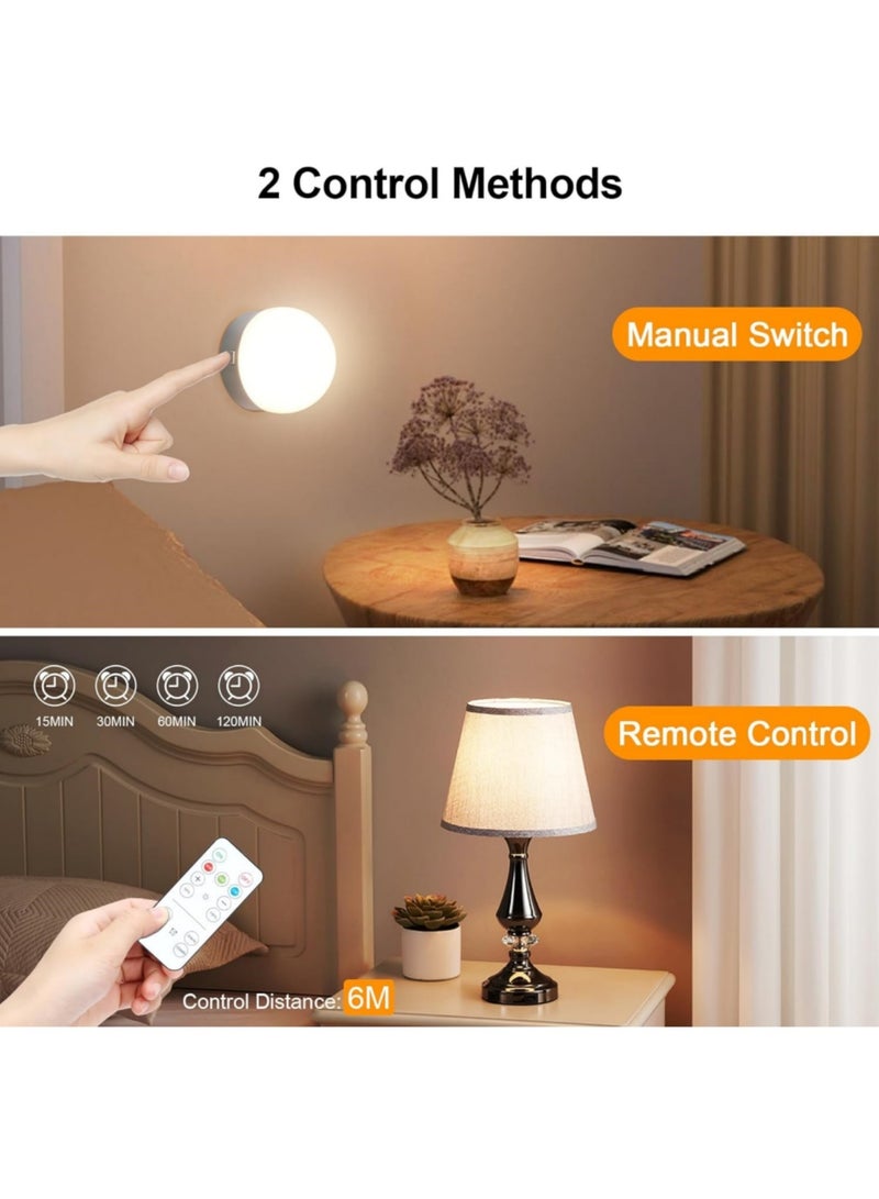 أداندو [عبوة من قطعتين] لمبات LED قابلة لإعادة الشحن E27: لمبة إضاءة تعمل بالبطارية - لمبة شحن لاسلكي مع جهاز تحكم عن بُعد - وظيفة التوقيت - لمبات إضاءة قابلة للفصل ومغناطيسية تعمل بالبطارية - ألوان RGB متغيرة - Image 3