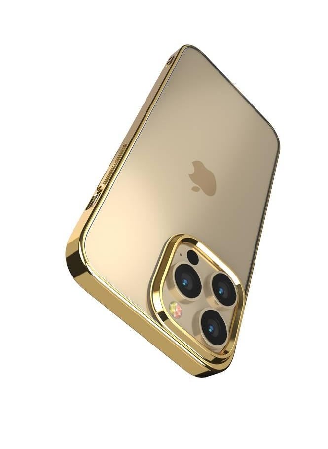 devia - Devia iPhone 14 Pro Case Clear Drop and Scratch Resistant The protective case is specially designed to withstand drops from a height of up to 1.2 meters in gold color - Image 1