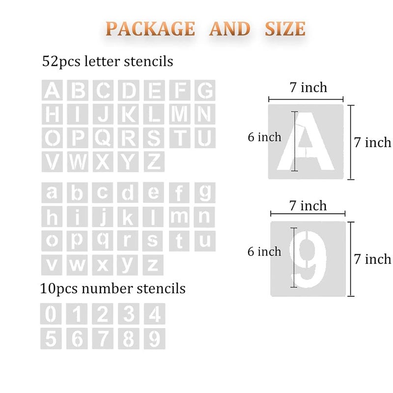 Devasya Crafts Alphabet Lett e Plastic tencils for Wood, Wall, Fabric, Rock, Chalkboard, Signage - Image 2