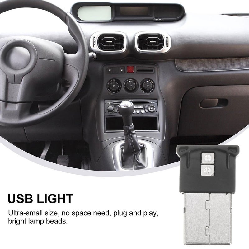 2pcs Car Light USB Powered Ambient Lighting Adjustable RGB Illumination Light - Image 5