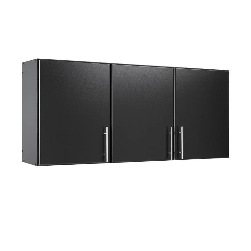 Prepac Prepac Elite 54 Wall Cabinet Black Storage Cabinet Bathroom Cabinet Pantry Cabinet with 2 Adjustable Shelves 12 D x 54 W x 24 H 