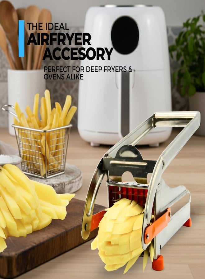 ICO Large French Fry Cutter, 3-blade Potato Slicer, Non-Slip French Fry Cutter For Whole Potatoes, Stainless Steel French Fry Press - Image 2