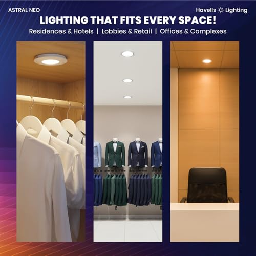 Havells Astral Neo 2W LED Spotlight| Compact Round Design for Small Spaces. Provides A Focused 45° Beam Angle| Flush Mount Ceiling Downlight| 25,000 Hr Lifespan (Blue) - Image 5