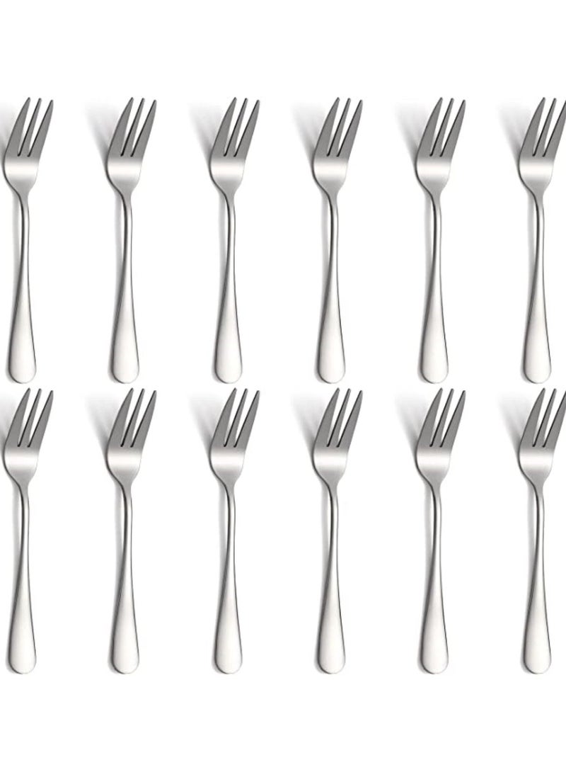 Kitchen Basics Dessert Forks 12 Pieces Stainless Steel Forks For Cake Salad Fruit - Image 1