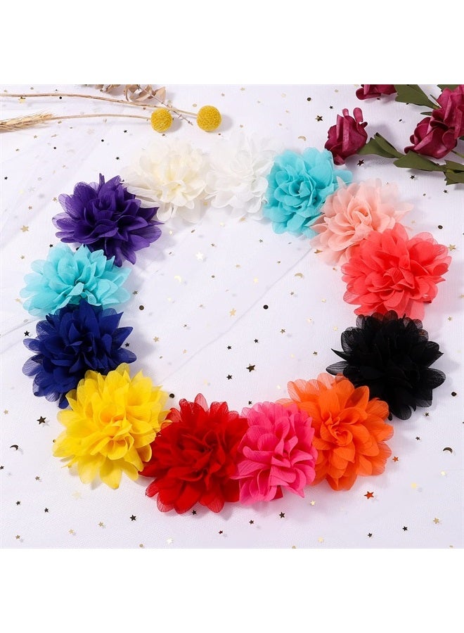 jollybows 30pcs Baby Girls Alligator Hair Clips Chiffon Flower Hair Barrettes Accessories for Kids Toddler Teens - Image 4