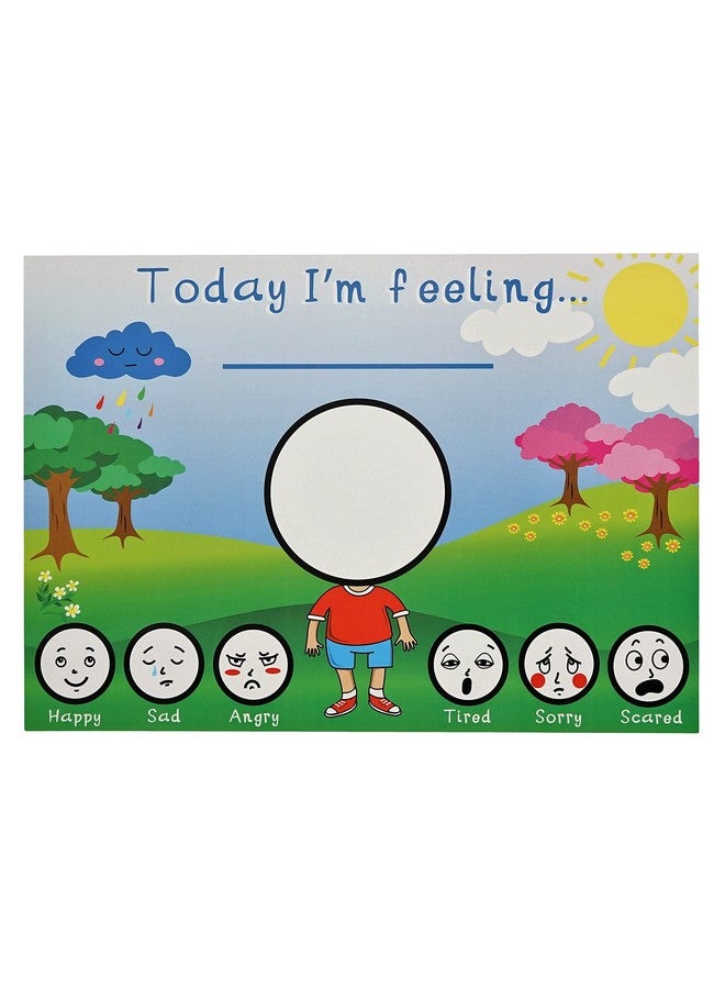 Amonev My Feeling Charts Feelings and Emotion Chart Communication aid for Boy and Girls Speech Delay Non Verbal Children with Special Needs ADHD Twin Pack. - Image 3