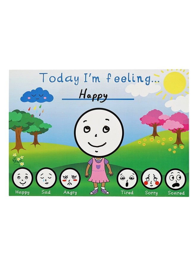 Amonev My Feeling Charts Feelings and Emotion Chart Communication aid for Boy and Girls Speech Delay Non Verbal Children with Special Needs ADHD Twin Pack. - Image 2