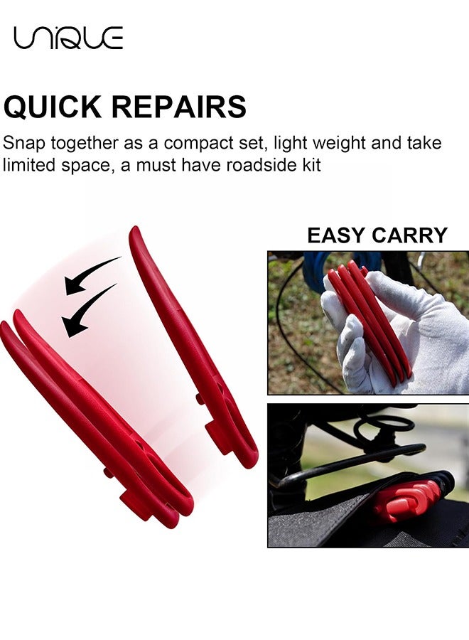Unique 6Pcs Compact Roadside Bicycle Tyre Levers Tool for Inner Tube Tire, 4.1 x 0.76 x 0.48 in, Solid Reliable Plastic Bike Tire Spoons Set, Lightweight Changing Kits - Image 5