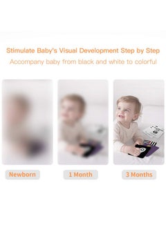 beiens beiens High Contrast Baby Flashcard, 80 Pcs 160 Page Black White Colorful Visual Stimulation Learning Activity Card for Babies Ages 0-3-6-12-36 Months, 5.5'' x 5.5'' Newborn Infants Toys Gift  - Image 2