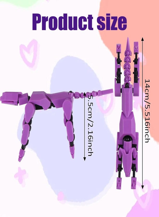 Vihaanta Dummy 13, T13 Action Figure, Action Figure,3D Printed T13 Multi-Jointed Movable, Dummy Hand Painted Figure, Desktop Decorations Game Gifts, (Laser Purple) - Image 3