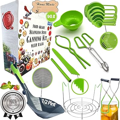 Supa Ant Canning kit + Canning Rack + X-Large Ladle +Measuring Cups, Canning Funnel, Tongs, Jar Lifter, Lid Lifter, - Image 1
